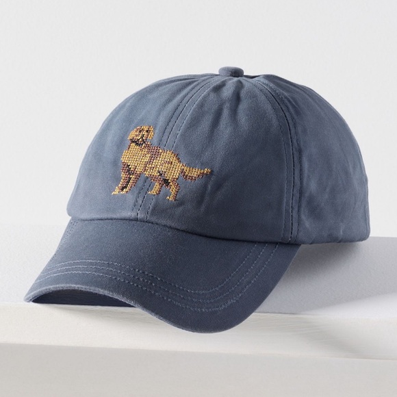 Anthropologie Accessories - Anthropologie Needlepoint Icon Waxed Canvas Baseball Cap